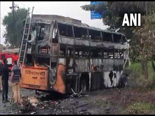 Visual of the bus in Nashik (Photo/ANI)