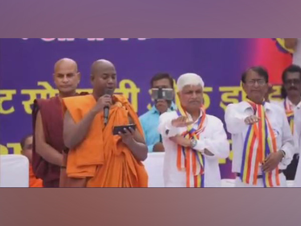 Visual from the viral video with AAP leader Rajendra Pal Gautam (Photo/ANI)