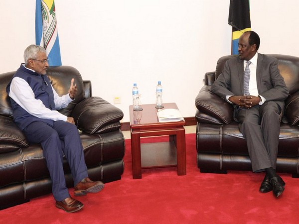 Secy Dammu Ravi with Permanent Secretary in Ministry of Foreign Affairs Amb. Joseph Sokoine (Photo Credit: Twitter)