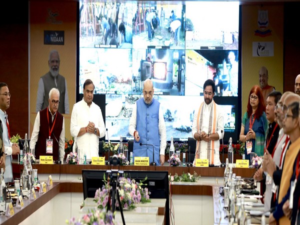 Home Minister Amit Shah along with BJP leaders (Photo: HMO twitter)