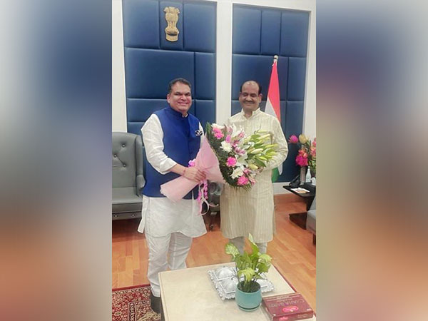 Rajya Sabha MP from Punjab Sanjeev Arora on Sunday called on Lok Sabha Speaker Om Birla (Photo/ANI)