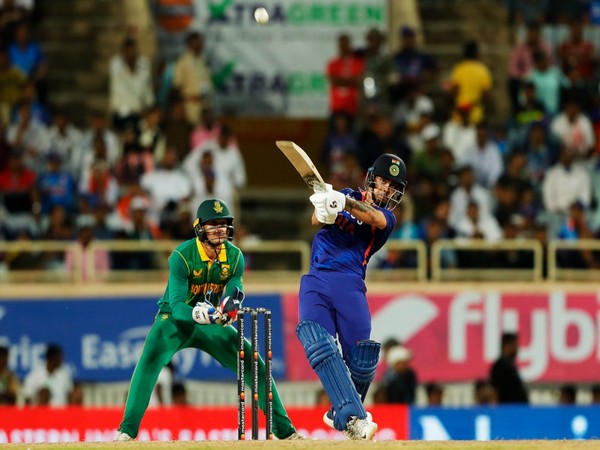 Ishan Kishan in action against South Africa in Ranchi ODI (Image: BCCI Twitter)