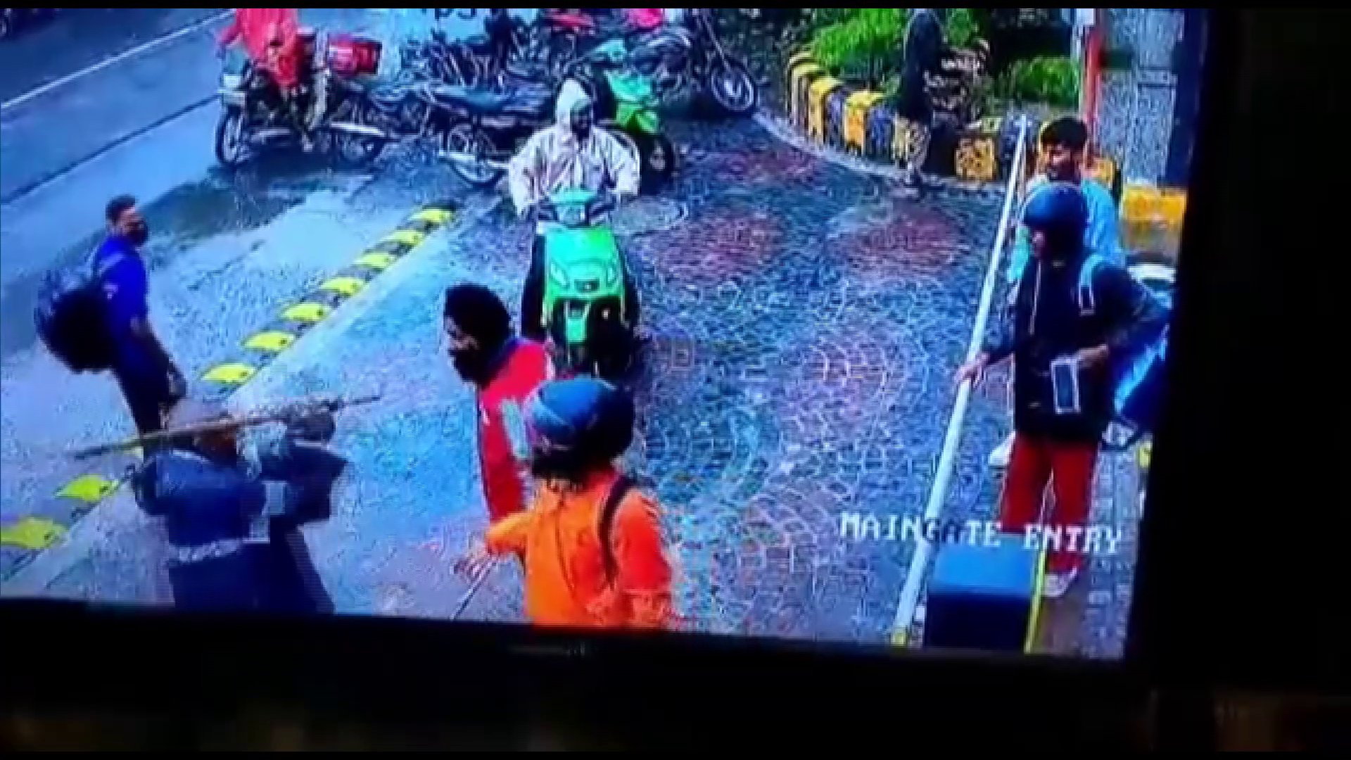 CCTV footage of the scuffle