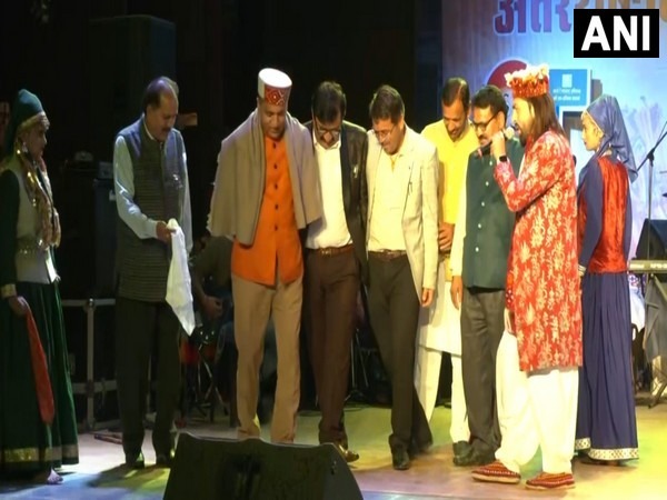 Chief Minister Jairam Thakur dancing on Himachal's Folk Song (Photo/ANI)