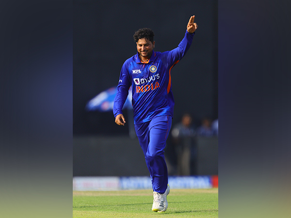 India bowler Kuldeep Yadav celebrates after taking wicket against SA in Delhi ODI  (Image: BCCI Twitter)