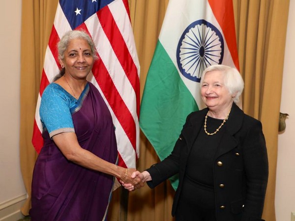 Finance Minister Nirmala Sitharaman met US Treasury Secretary Janet Yellen in Washington DC on Tuesday. (Photo Credit: Finance Ministry Twitter)