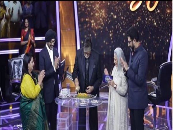 Here's how Abhishek Bachchan, Jaya surprised Big B on KBC sets (Image Source: Instagram@Abhishek Bachchan)
