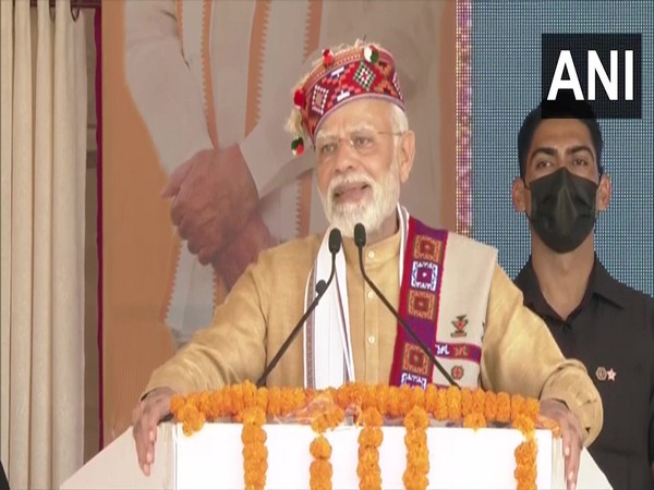 Prime Minister Narendra Modi in Himachal Pradesh's Una (Photo/ANI)
