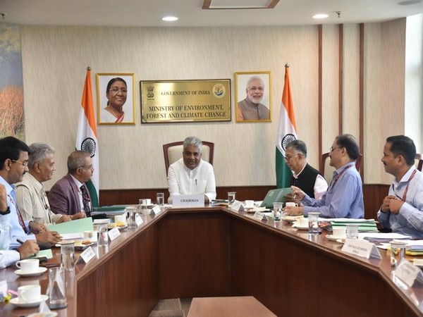 Union Minister Bhupender Yadav chaired 70th Standing Committee meeting for the National Board for Wildlife (Photo: Bhupender Yadav Twitter)