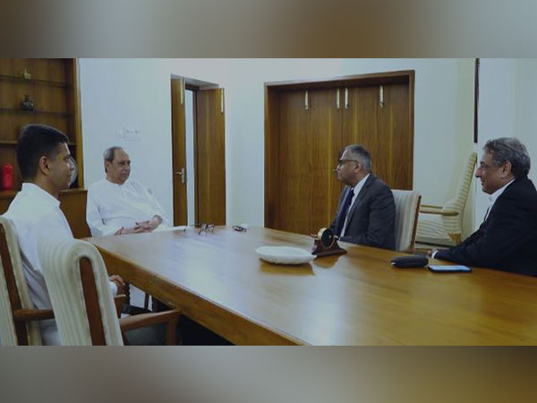 Tata Sons Chairman N Chandrasekaran met Odisha Chief Minister Naveen Patnaik (Photo/ANI)