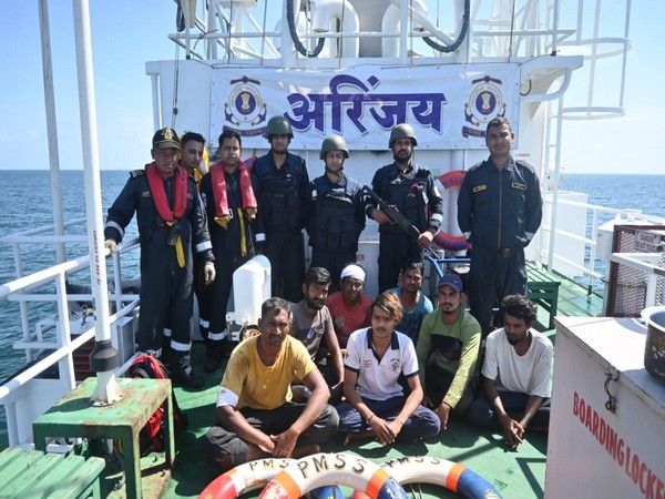 Idnian Coast Guard save six fisherman from Pakistani captivity (Photo/ANI)