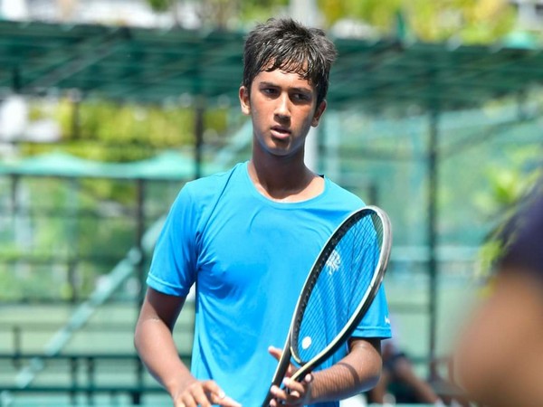 Tanussh Ghildyal in action during ITF Asia under-14 Development Championships 2022 (Image: RoundGlass Tennis Academy)