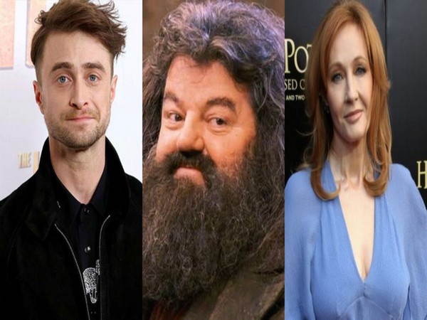 Daniel Radcliffe, Robbie Coltrane and JK Rowling