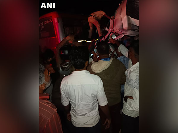 Nine people died in accident in Karnataka's Hassan district (Photo/ANI)