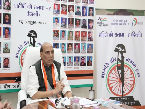 Union Defence minister Rajnath Singh (Image/ANI)