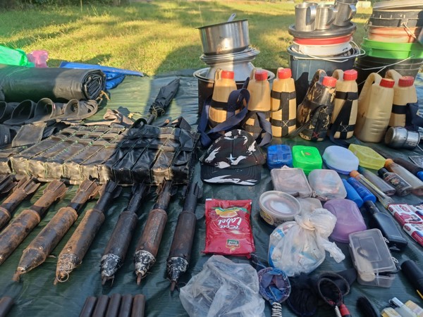 Naxal-related items recovered by DRG (Photo/ANI)