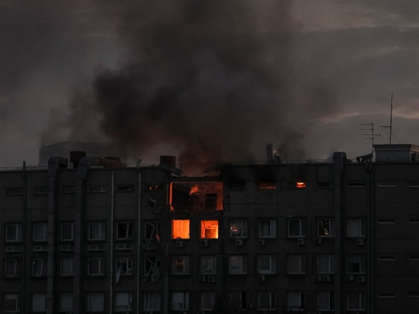 Smoke rises after a Russian drones strike in Kyiv (Image Credit: Reuters)