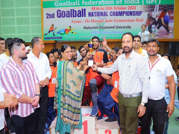 Maharashtra boys after winning Goalball Nationals (Image: GFI media)