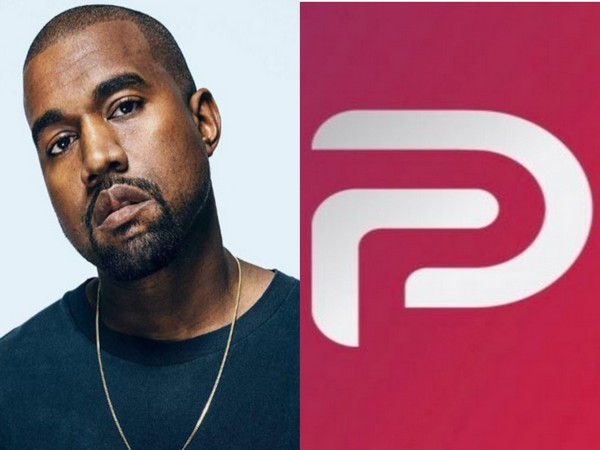 Kanye West and Parler logo