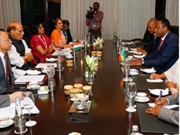 Rajnath meets African counterparts ahead of India-Africa Defence Dialogue(File Photo/ANI)