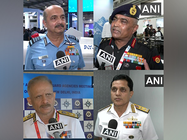 Top Army, IAF, Navy brass backs PM Modi's call for fighting future wars with indigenous weapons (Photo:ANI)