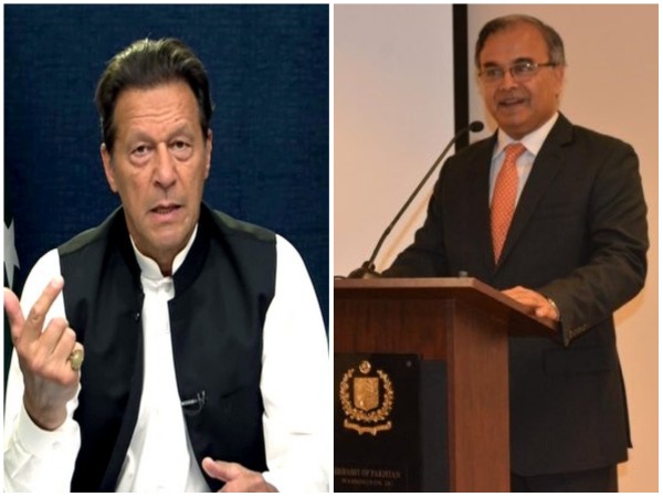 PTI chief Imran Khan and former Pak envoy to US Asad Majeed Khan.