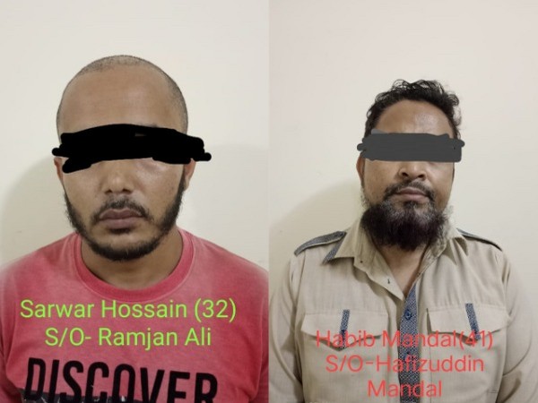 Arrested accused Sorowar Hussain and Habib Mondal (Photo/ANI)