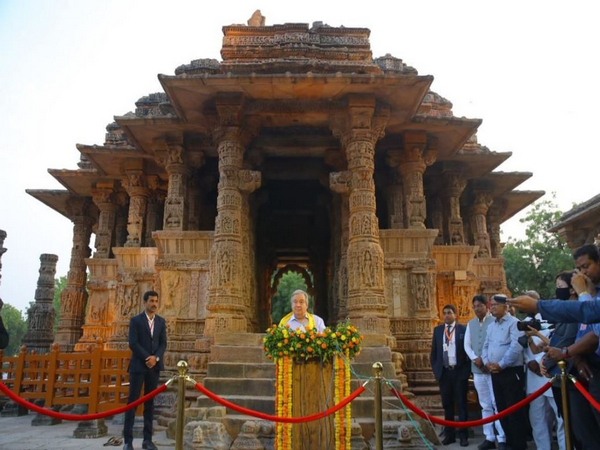 UN Chief Antonio Guterres in Modhera, Gujarat. 