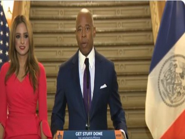 New York City Mayor Eric Adams speaking at press conference (Grab from Mayor's Twitter account)