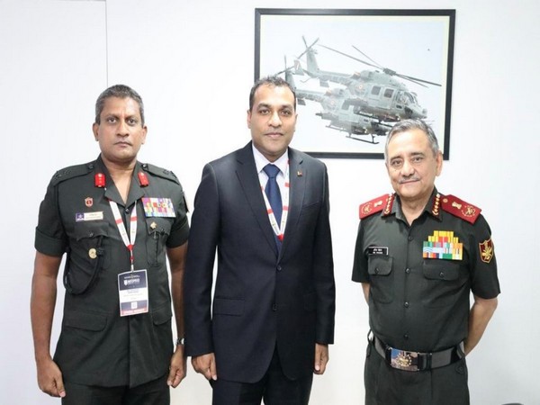 Sri Lankan Defence Minister Premitha Bandara Tennakoon meets CDS Gen Anil Chauhan