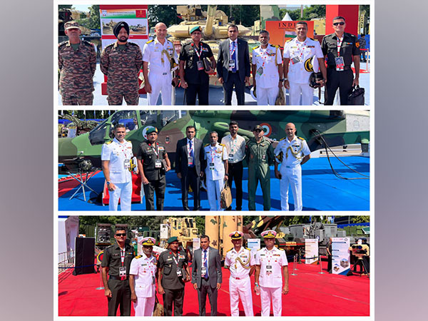 Visual of the Sri Lankan delegation at the DefExpo 2022 (Photo/ india in sri lanka twitter)