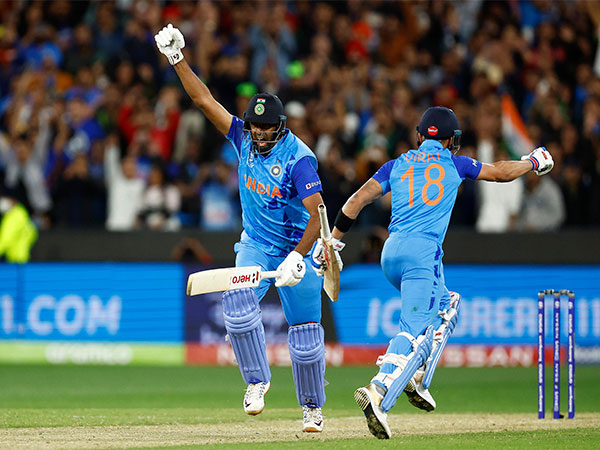 The winning moment of Indian team. (Photo - ICC Twitter)