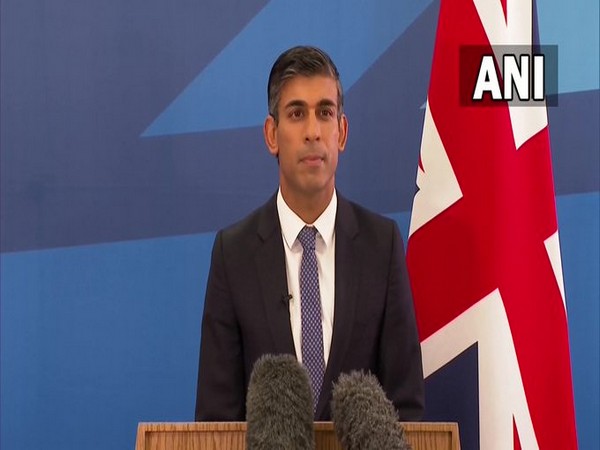 Rishi Sunak at Conservative HQ in London. 