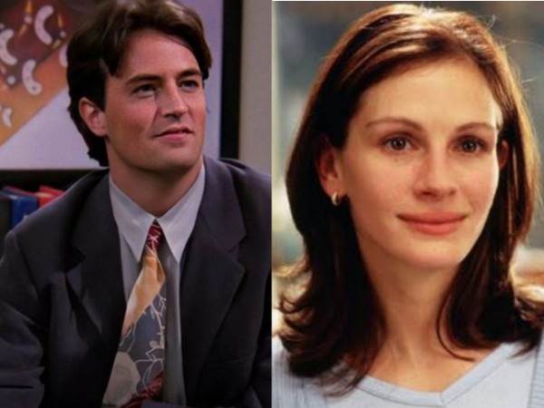 Matthew Perry in FRIENDS, Julia Roberts in Notting Hill (Image Source: Twitter)