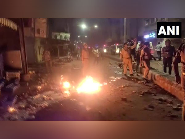 Visual from the site of clashes in Gujarat's Vadodara (Photo/ANI)