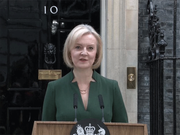 Outgoing UK PM Liz Truss at 10 Downing Street.