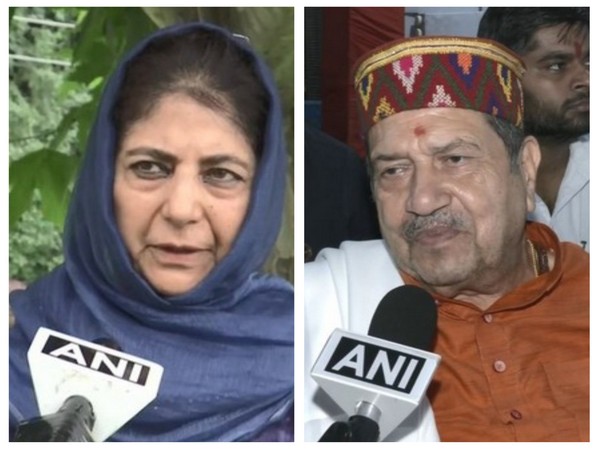 PDP chief Mehbooba Mufti (left) and RSS leader Indresh Kumar (right) (File Photo/ANI)