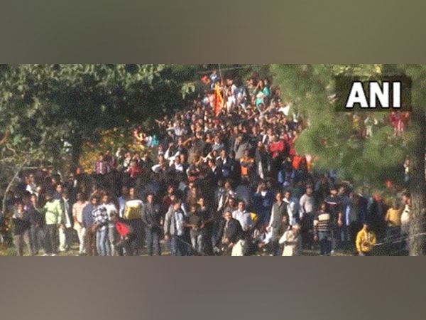 Locals celebrating stone pelting festival (Photo/ANI)