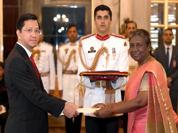 Ambassador-designate of the Socialist Republic of Vietnam Nguyen Thanh Hai presents his credentials to President Droupadi Murmu (Photo/ANI)