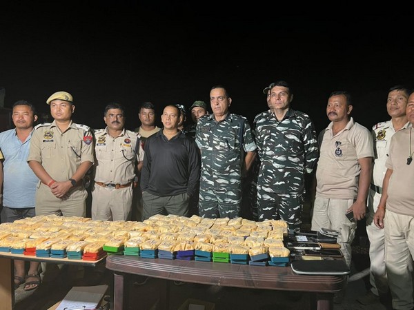 Drugs seized by Assam Police in Karbi Anglong (Photo/ANI)