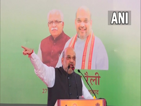 Union Home Minister Amit Shah in Faridabad (Photo/ANI)