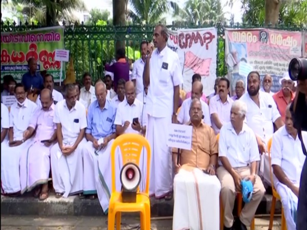 Visual from the protest organized by the NCRPS (Photo/ANI) 