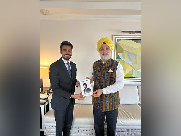 India's Ambassador to the US, Taranjit Singh Sandhu met the Founder and CEO of TAC Security, Trishneet Arora (Image Credit: Twitter/@SandhuTaranjitS)