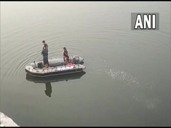 Rescue operations resume at the spot of the Morbi incident. (Photo/ANI)