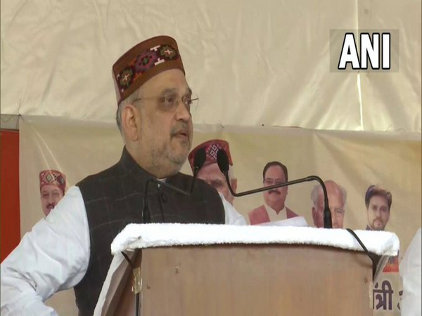 Union Home Minister Amit Shah in HP's Mandi (Photo/ANI)