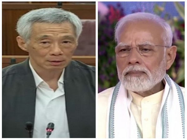 Singapore Prime Minister Lee Hsien Loong and Prime Minister Narendra Modi