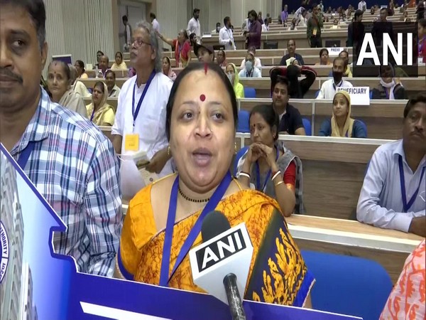 Usha Roy, a beneficiary of EWS flats under the slum rehabilitation project (Photo/ANI)