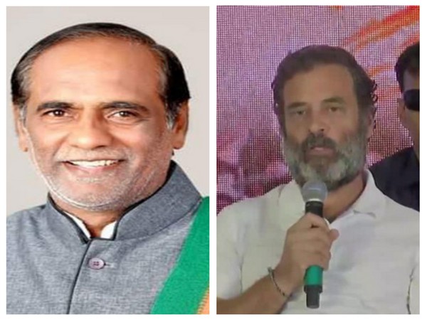 BJP leader K Lakshman (left) and Congress MP Rahul Gandhi (right)