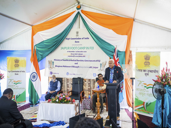 High Commission of India in Suva organized Jaipur Foot Camp. (Photo: Twitter)