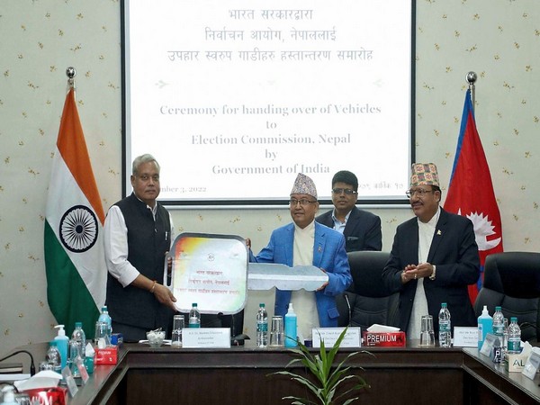 India gifts over 80 vehicles to Nepal election commission for upcoming polls (Image Credit: Twitter/@IndiaInNepal)